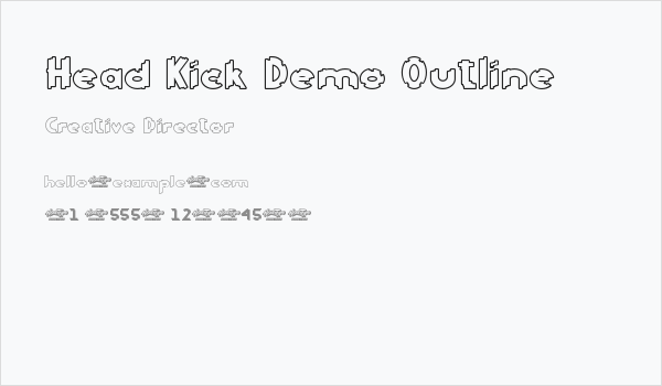Head Kick Demo Outline Business Card