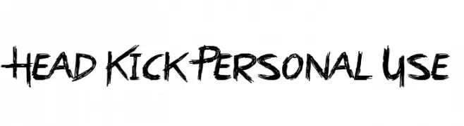 Head Kick Personal Use  フリーフォントのダウンロード
