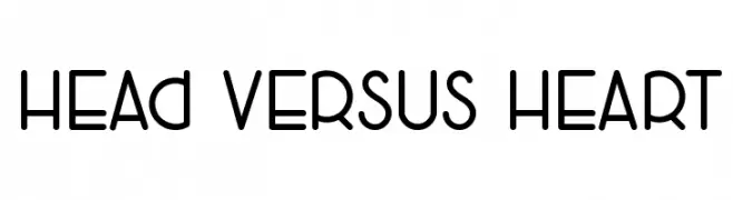 Head Versus Heart  Frei Schriftart Herunterladen