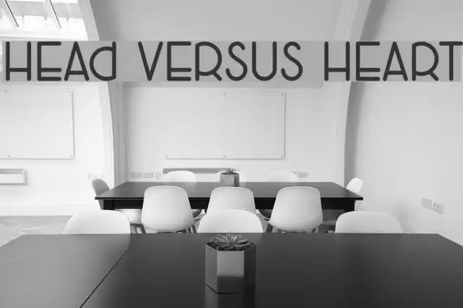 Head Versus Heart Font examples