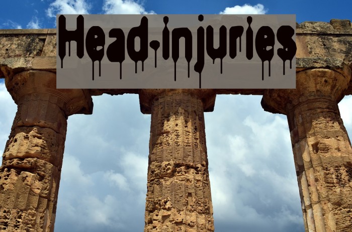 Head-injuries Font examples