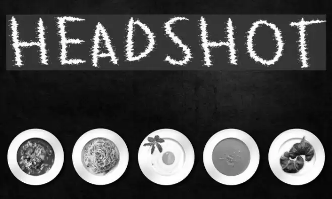 HeadShot Font examples