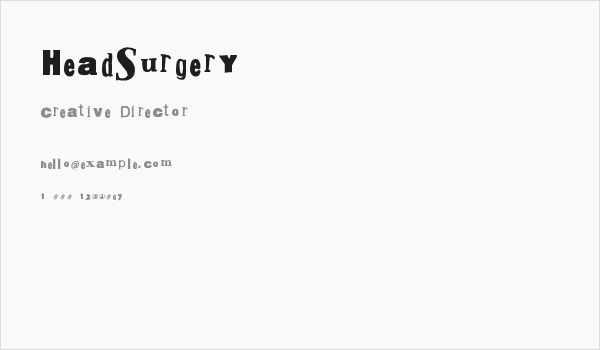 HeadSurgery Business Card