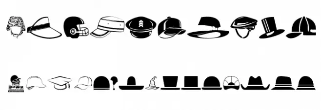 HeadWear Font OTHER CHARS