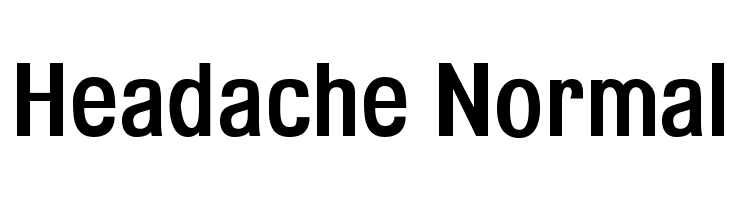 Headache Normal Font