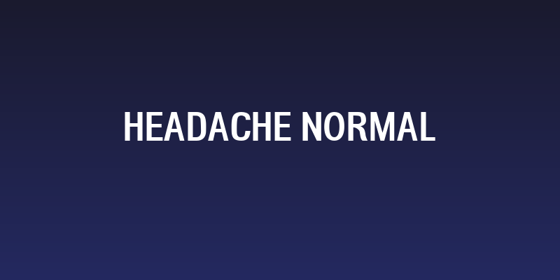 Headache Normal Social Header