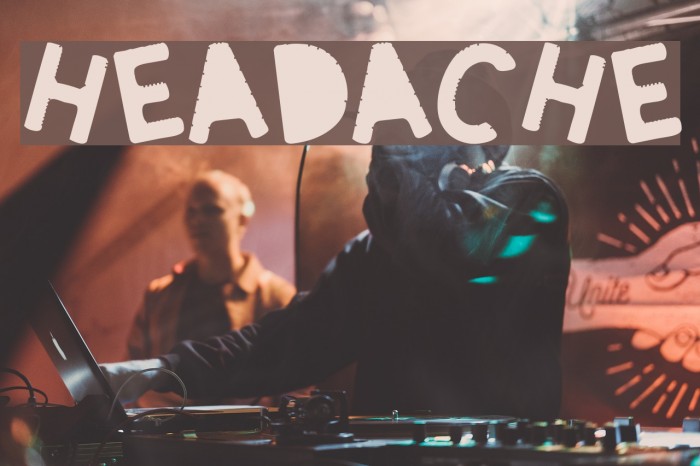 Headache Font examples
