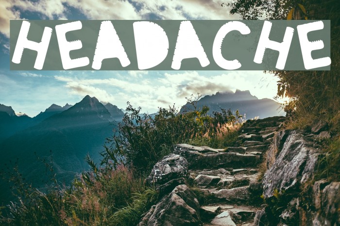 Headache Font examples