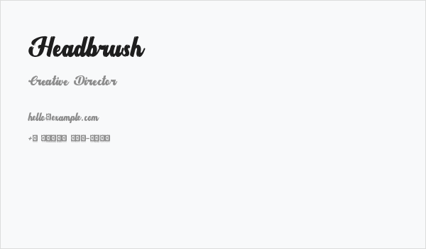 Headbrush Business Card
