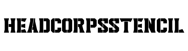 Headcorps Stencil  لخطوط تنزيل