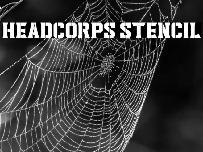 Headcorps Stencil Font examples