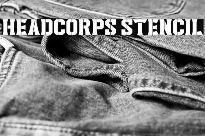 Headcorps Stencil Font examples