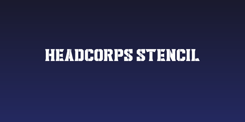 Headcorps Stencil Social Header