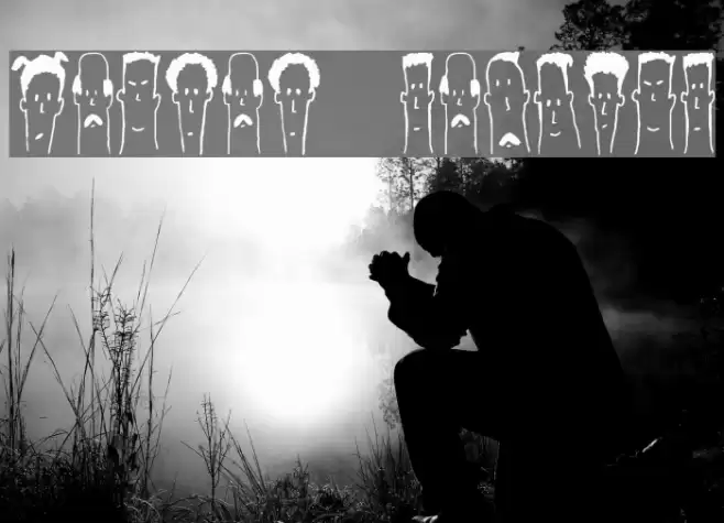 Headed Regular Font examples