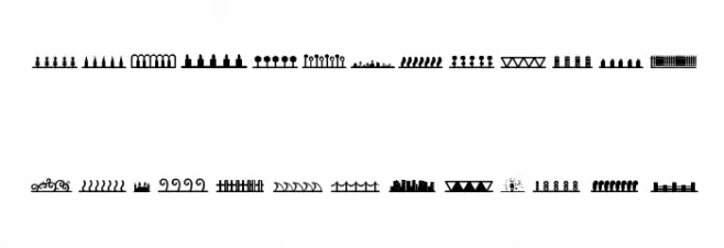 Header Ornament Caratteri MAIUSCOLE