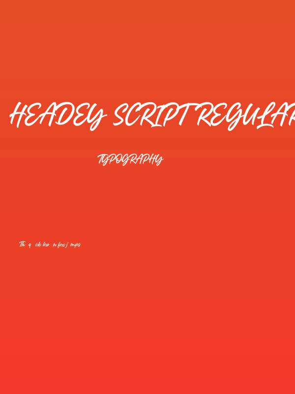 Headey Script Regular Poster
