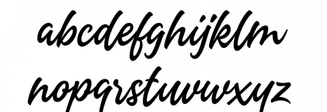 Headey Script Regular फ़ॉन्ट लोअरकेस