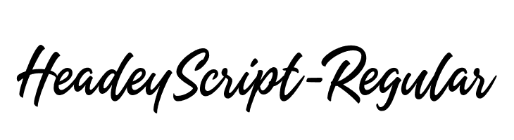 HeadeyScript-Regular  नि: शुल्क फ़ॉन्ट्स डाउनलोड