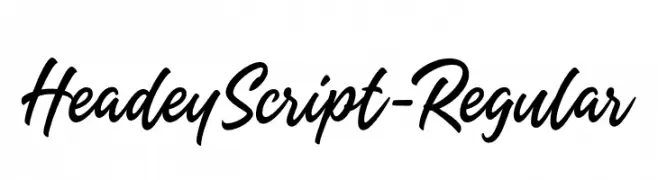 HeadeyScript-Regular  Frei Schriftart Herunterladen