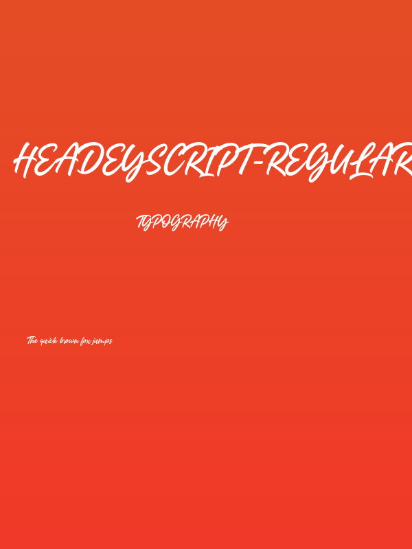HeadeyScript-Regular Poster