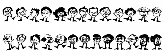 HeadfeetersPartialDisturbed Font Litere mari