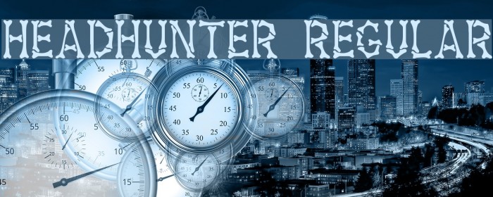 Headhunter Regular Font examples