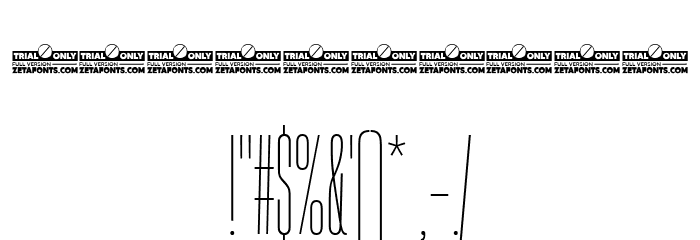 Heading Now Trial 01 Thin Font OTHER CHARS
