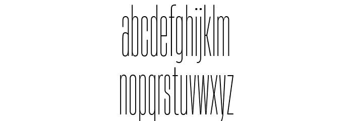 Heading Now Trial 01 Thin Font LOWERCASE