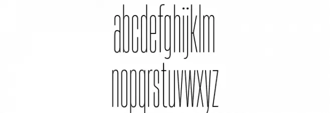 Heading Now Trial 01 Thin Font LOWERCASE