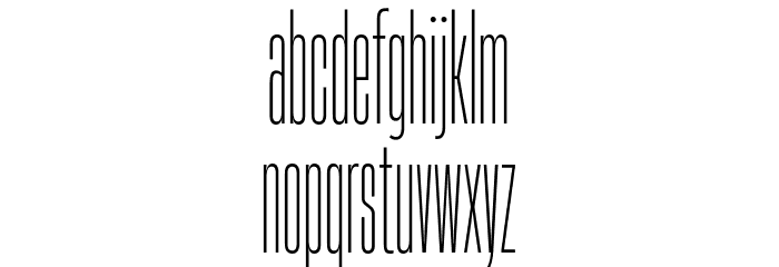 Heading Now Trial 02 Light Font LOWERCASE