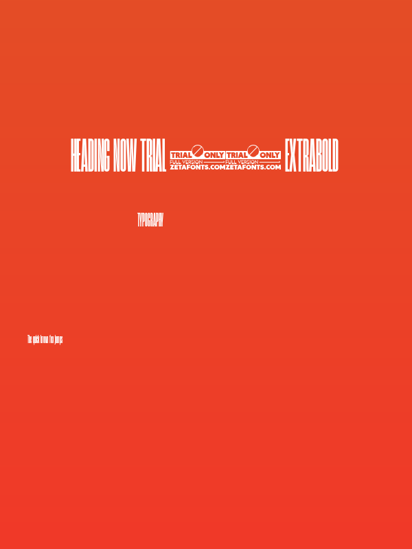 Heading Now Trial 07 Extrabold Poster