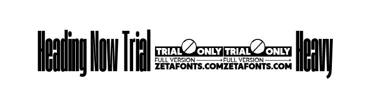 Heading Now Trial 08 Heavy  font caratteri gratis
