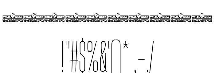 Heading Now Trial 11 Thin Font OTHER CHARS