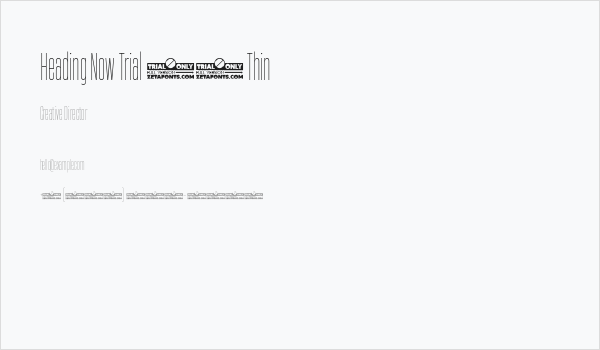 Heading Now Trial 11 Thin Business Card