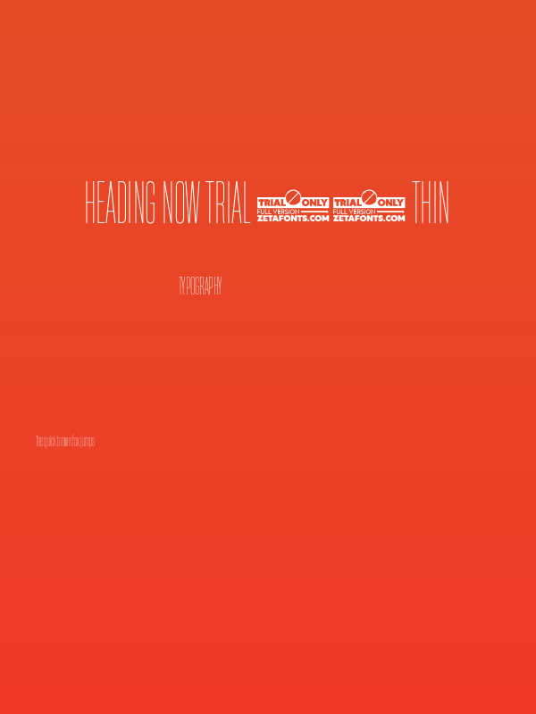 Heading Now Trial 11 Thin Poster