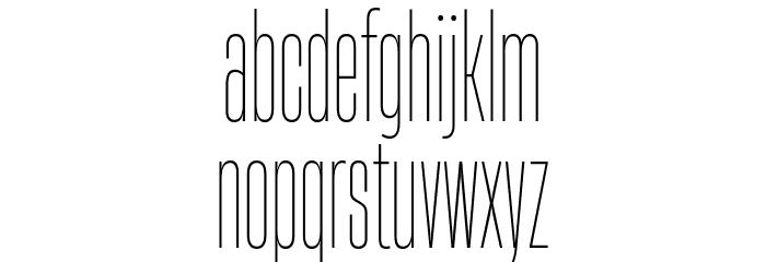 Heading Now Trial 11 Thin Font LOWERCASE
