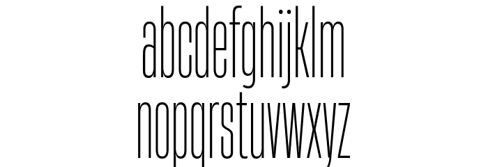Heading Now Trial 12 Light Font LOWERCASE