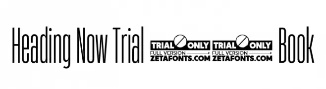 Heading Now Trial 13 Book  baixar fontes gratis