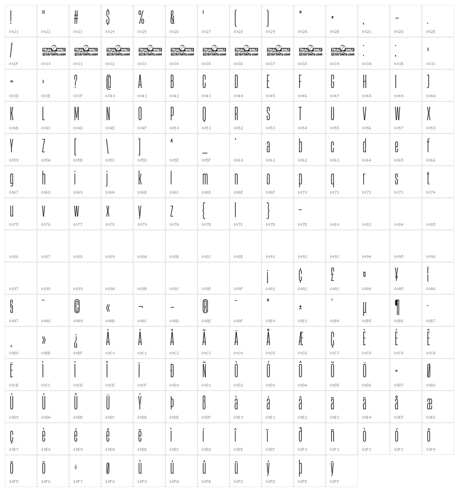 Heading Now Trial 13 Book Character Map