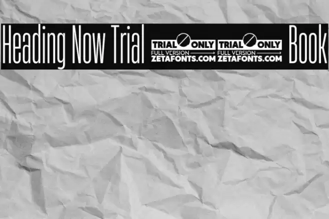 Heading Now Trial 13 Book Font examples