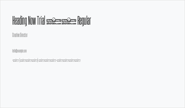 Heading Now Trial 14 Regular Business Card
