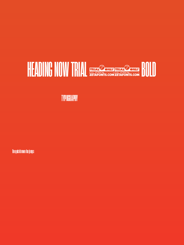 Heading Now Trial 16 Bold Poster