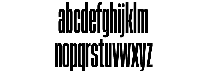 Heading Now Trial 16 Bold Font LOWERCASE