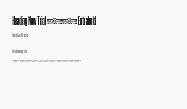 Heading Now Trial 17 Extrabold Business Card