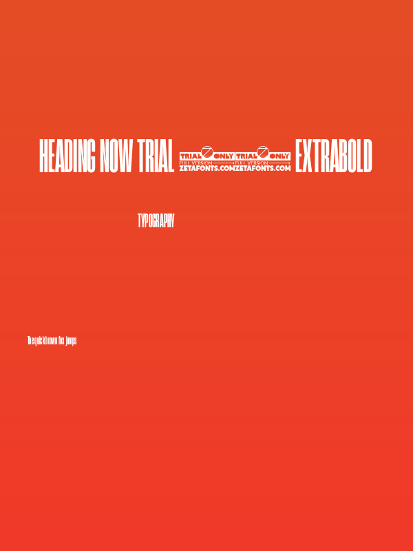 Heading Now Trial 17 Extrabold Poster