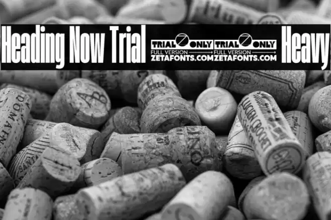 Heading Now Trial 18 Heavy Font examples