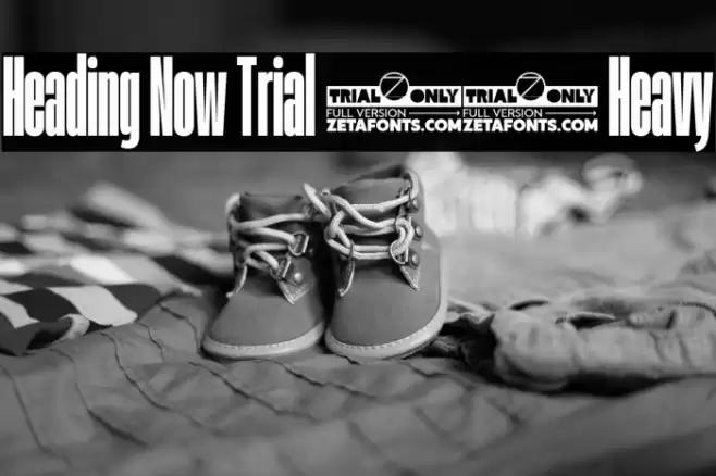 Heading Now Trial 18 Heavy Font examples