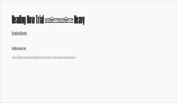 Heading Now Trial 18 Heavy Business Card