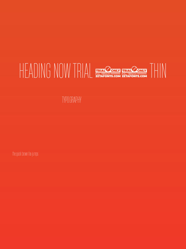 Heading Now Trial 21 Thin Poster