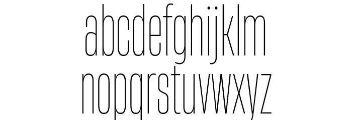 Heading Now Trial 21 Thin Font LOWERCASE